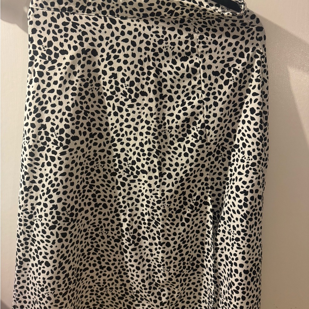 Black and White Animal Print Skirt
